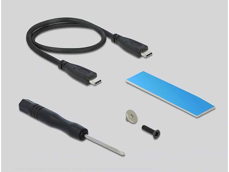 Delock Externes Gehäuse USB-C 3.2 Gen2x2 für M.2 NVME SSD