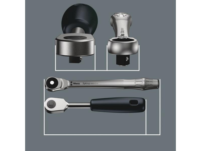 Wera Ratsche 8100 SA 7 Zyklop Metal 1/4