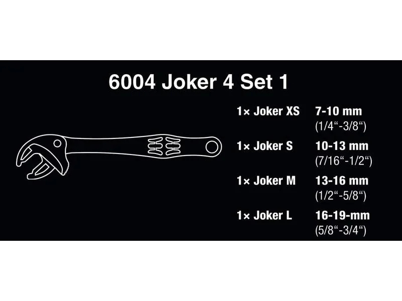 Wera Gabelschlüssel-Set 6004 Joker 4 Set 1, selbstjustierend
