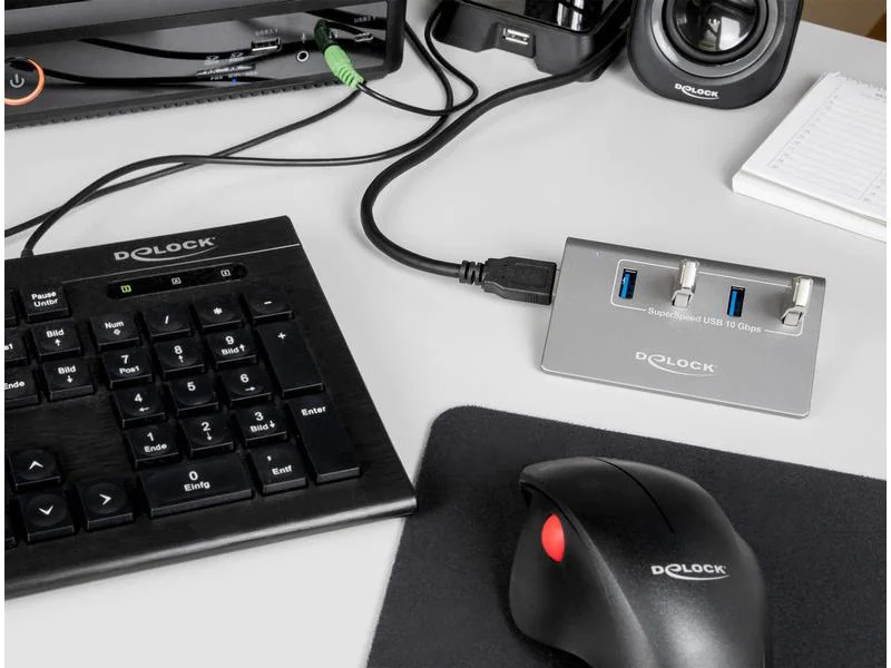 Delock USB-Hub 64181 USB 3.1 - 4x USB-A / 1x Ladeanschluss