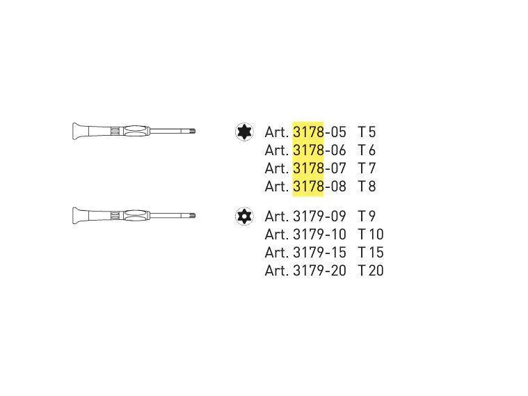 Kraftwerk Schraubenzieher-Set TX 8-teilig