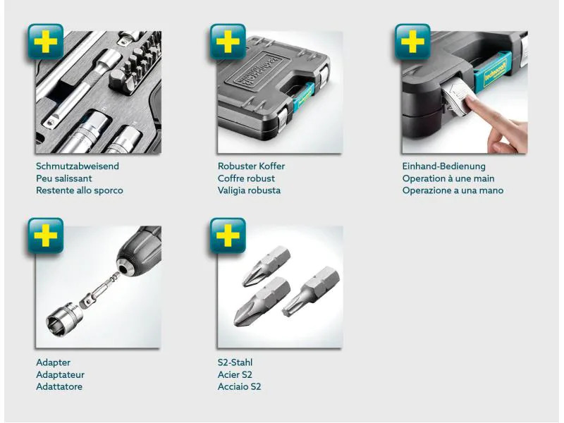 Technocraft Steckschlüssel-Set 1/4 + 1/2 86-teilig
