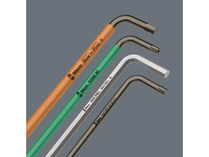 Wera Winkelschlüssel-Set T8-T40 farbig HF lang