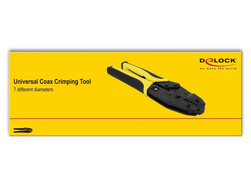 Delock Crimpzange Koax, für 7 versch. Durchmesser