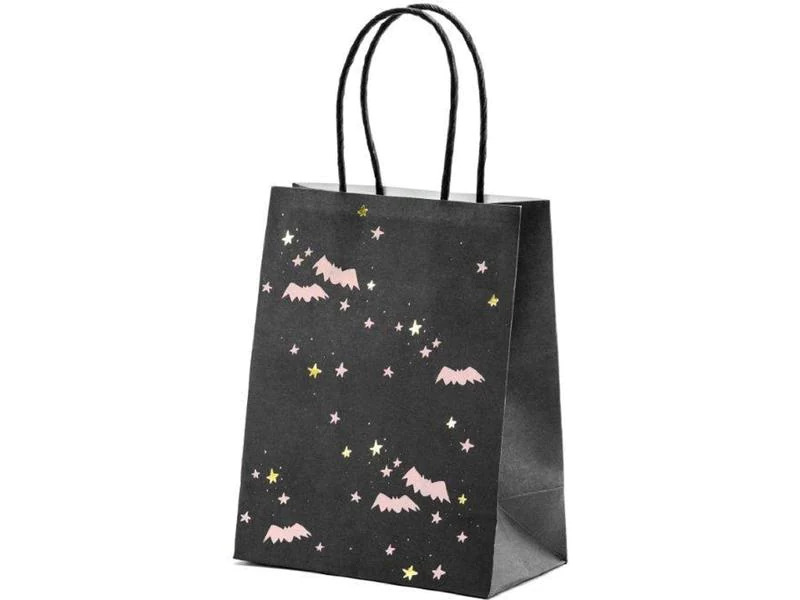 Partydeco Geschenkbox Fledermäuse Schwarz