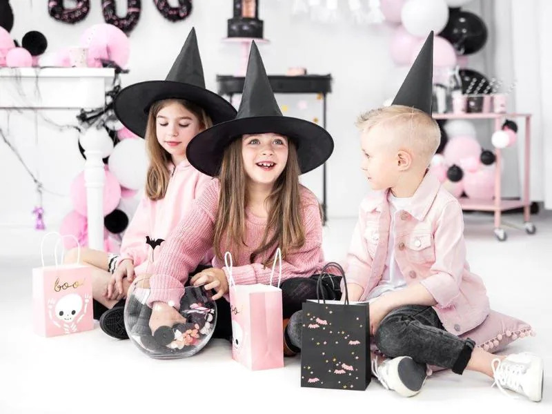 Partydeco Geschenkbox Fledermäuse Schwarz