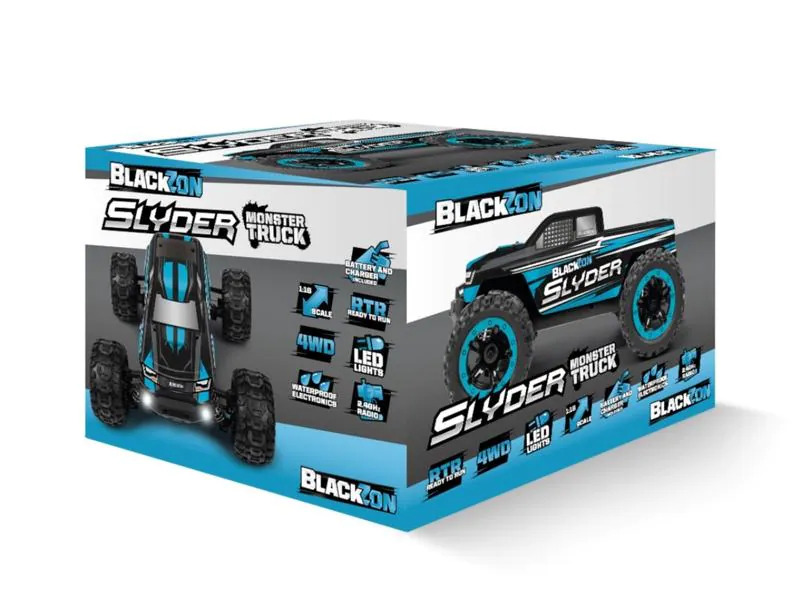 Blackzon Monster Truck Slyder MT 4WD, Blau 1:16, RTR