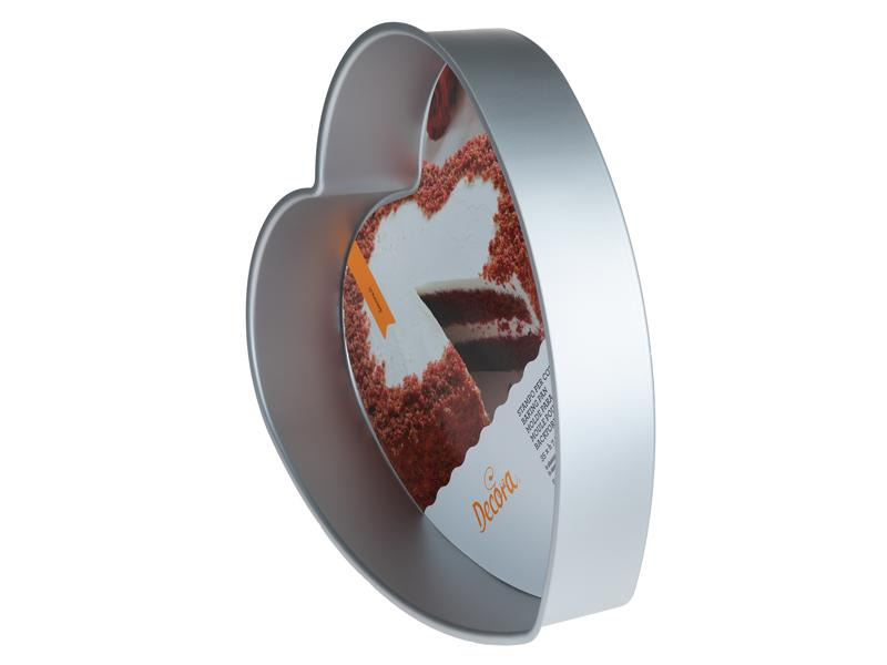 Decora Motiv-Backform Herz, Ø 35 cm, Silber