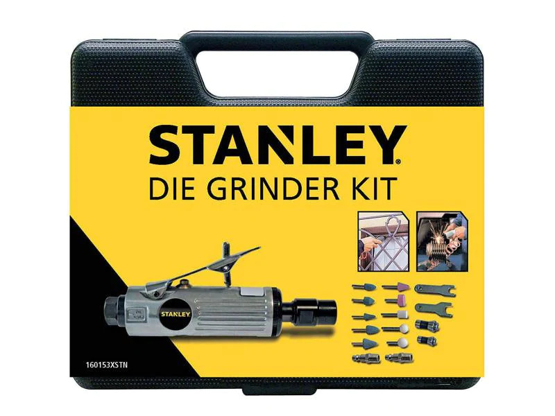 Stanley Druckluft-Schleifer Set mit 10 Aufsätzen