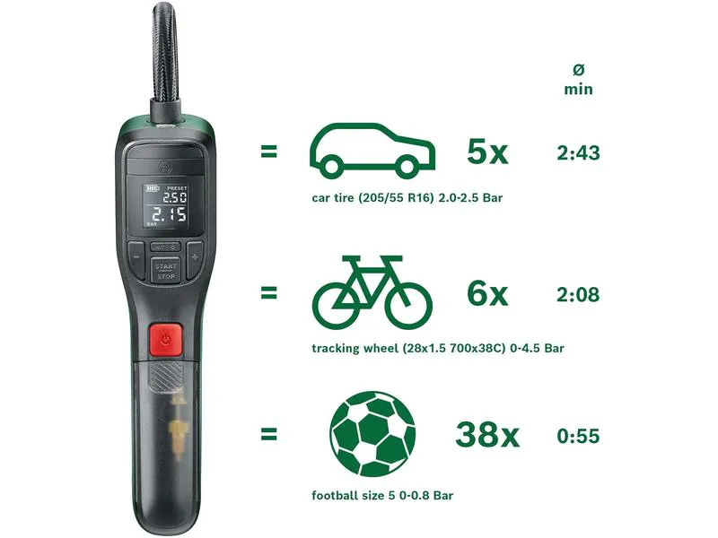 Bosch Akku-Druckluftpumpe EasyPump 3.6 V