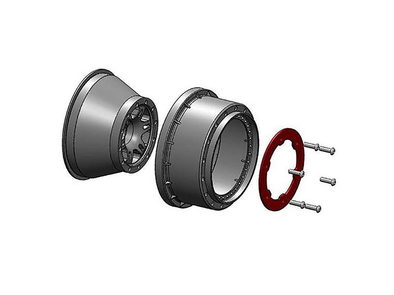 Proline Felgen 2.2/3.0 Split Six Hinten, Rot/Schwarz 2 Stück