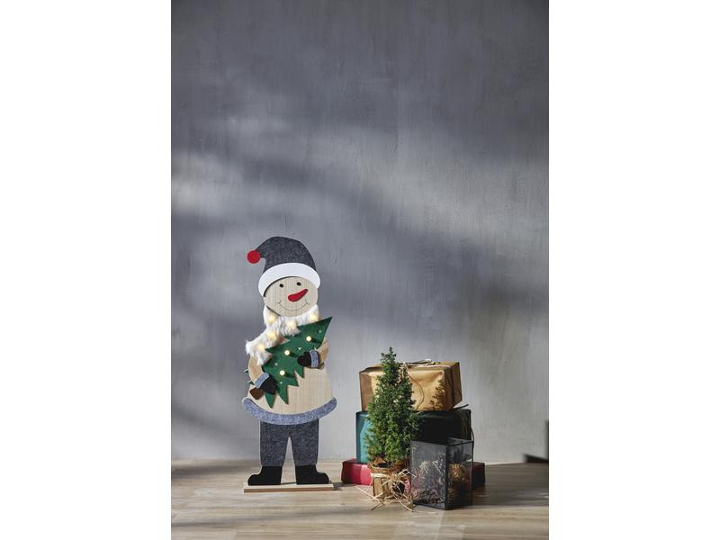 Star Trading LED-Dekoration Billy, Schneemann, 80 cm
