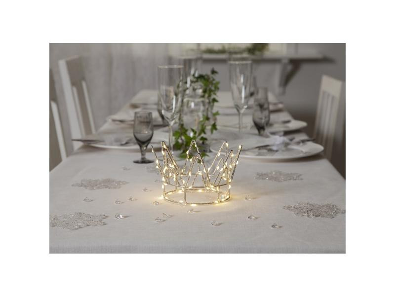 Star Trading LED-Dekoration Crown, 70 LED, Silber