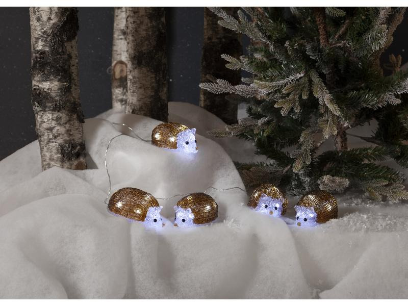 Star Trading LED-Figur Crystalo Igel Set, 6.5 cm, Braun