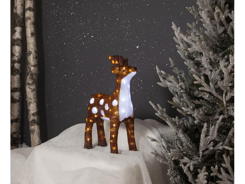 Star Trading LED-Figur Crystalo Reh, 65 cm, Braun