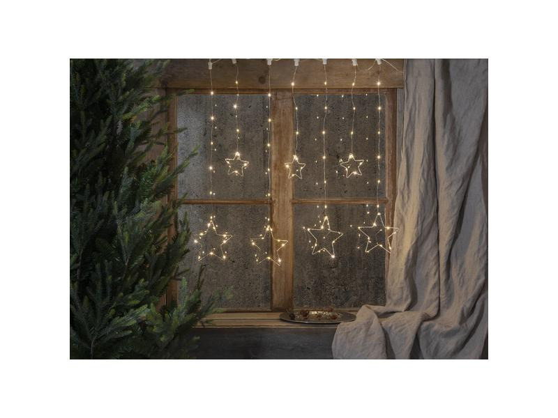 Star Trading LED-Lichtervorhang Dew Drop Stars, 84 LED, 1.2 m