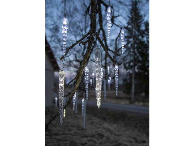 Star Trading LED-Lichtervorhang Gelido Eiszapfen, 24 LED, 7 m