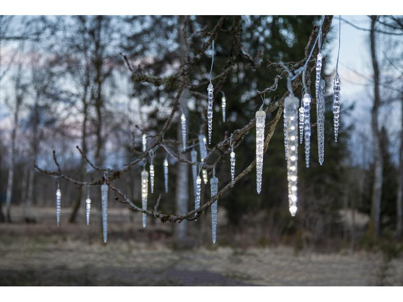 Star Trading LED-Lichtervorhang Gelido Eiszapfen, 24 LED, 7 m