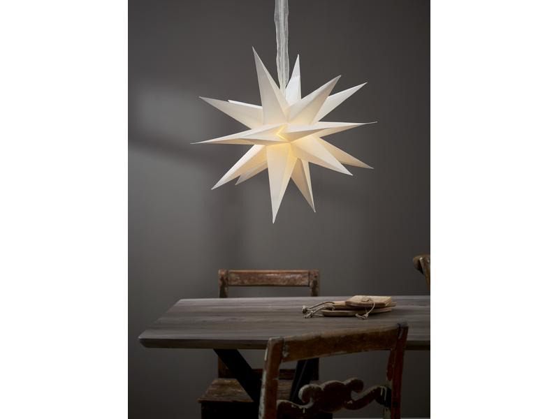 Star Trading Leuchtdekoration Stern December, Weiss, Ø 45 cm