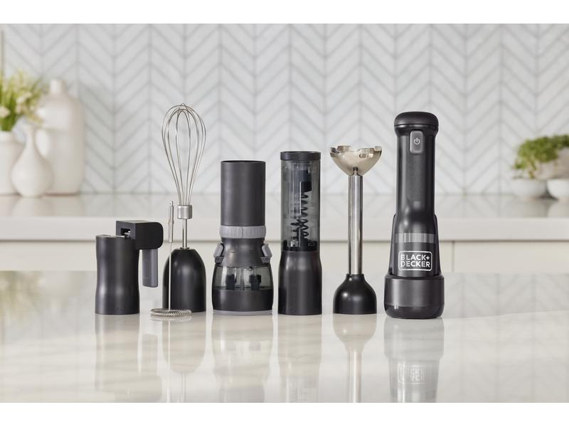 BLACK+DECKER Stabmixer BCKM1016KSB-QW Schwarz, 7-teilig