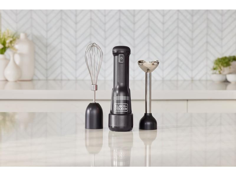 BLACK+DECKER Stabmixer BCKM1016KSB-QW Schwarz, 7-teilig