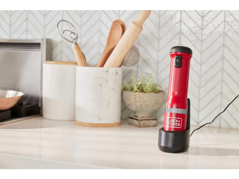 BLACK+DECKER Stabmixer BCKM1016KSR-QW Rot, 7-teilig