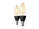 Philips Hue Leuchtmittel White Ambiance, 4.6 W, E14, Filament, 2 Stück