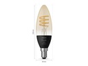 Philips Hue Leuchtmittel White Ambiance, 4.6 W, E14, Filament, 2 Stück