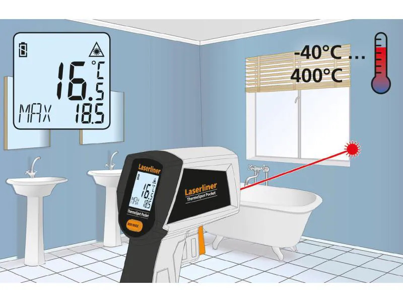 Laserliner Infrarot-Messgerät ThermoSpot Pocket