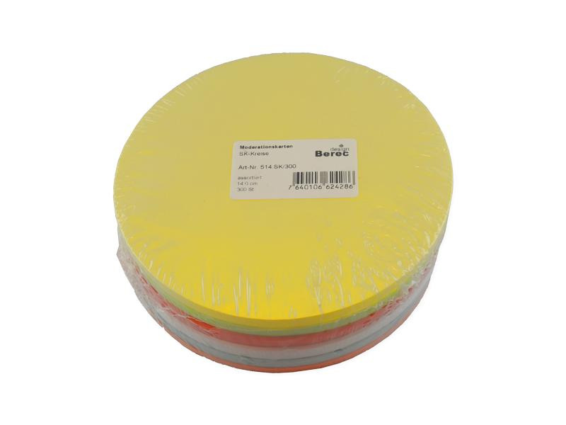Berec Moderationskarten Ø 13.5 cm, 300 Stück