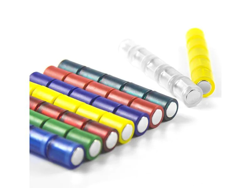 supermagnete Haftmagnet Zylindrisch 5 Stück, Grün/Transparent