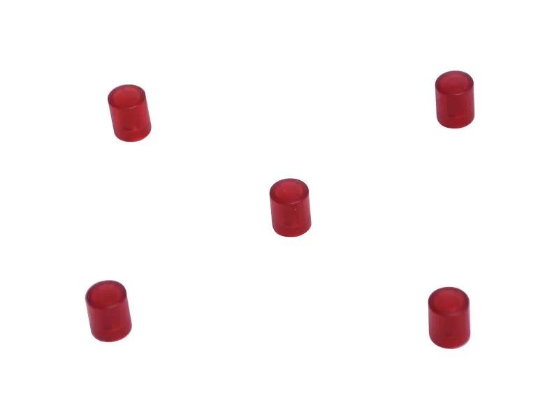 supermagnete Haftmagnet Zylindrisch 5 Stück, Rot/Transparent