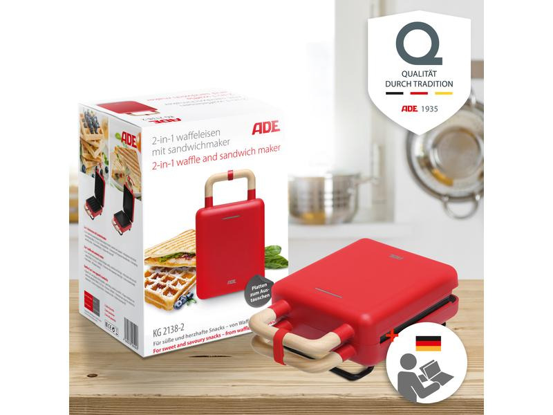 ADE Waffeleisen Weiss