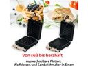 ADE Waffeleisen Weiss