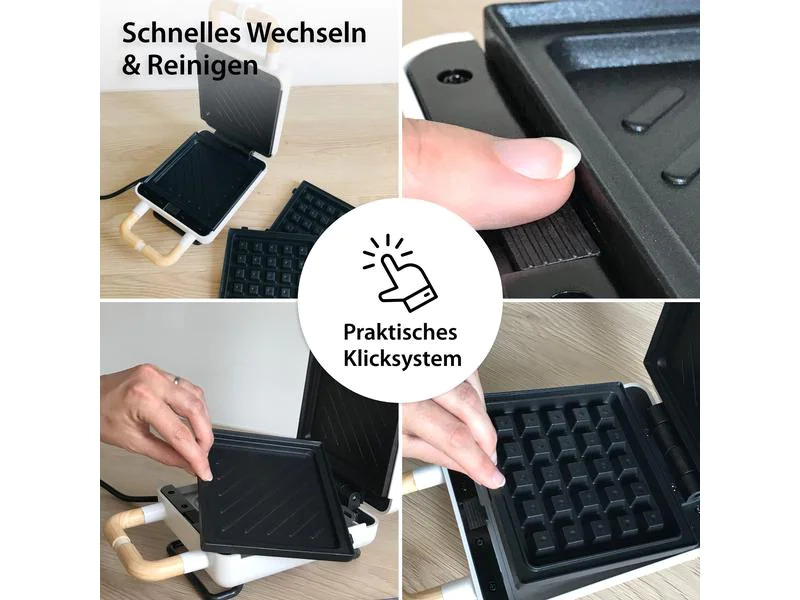 ADE Waffeleisen Weiss