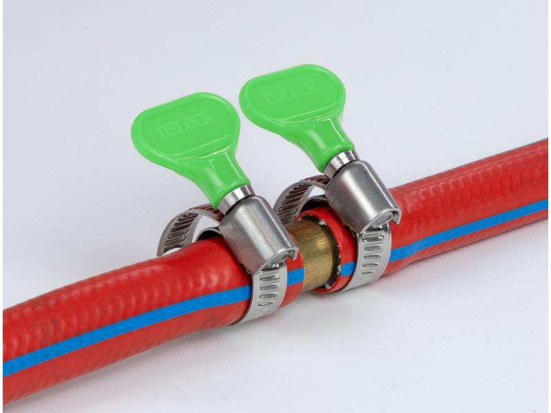 Delock Schlauchschellen-Set 22-32 mm, Grün 10 Stück