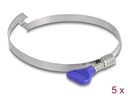 Delock Schlauchschellen-Set 80 - 100 mm, Brücke links 5 Stück