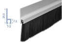 Delock Türdichtschiene Alu-Profil Gerade, 1 m x 40 mm
