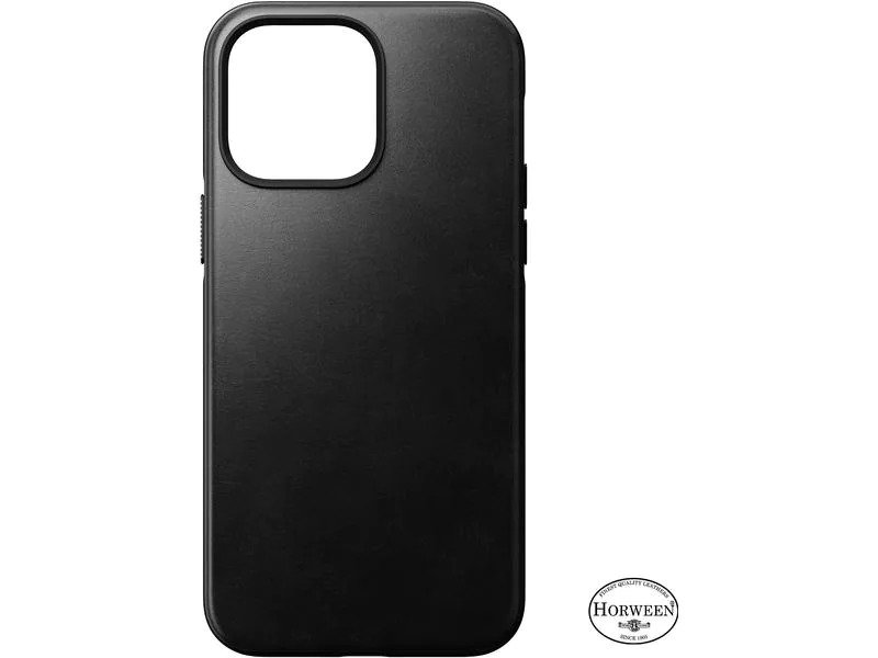 Nomad Back Cover Modern Leather Horween iPhone 14 Pro Max Schwarz