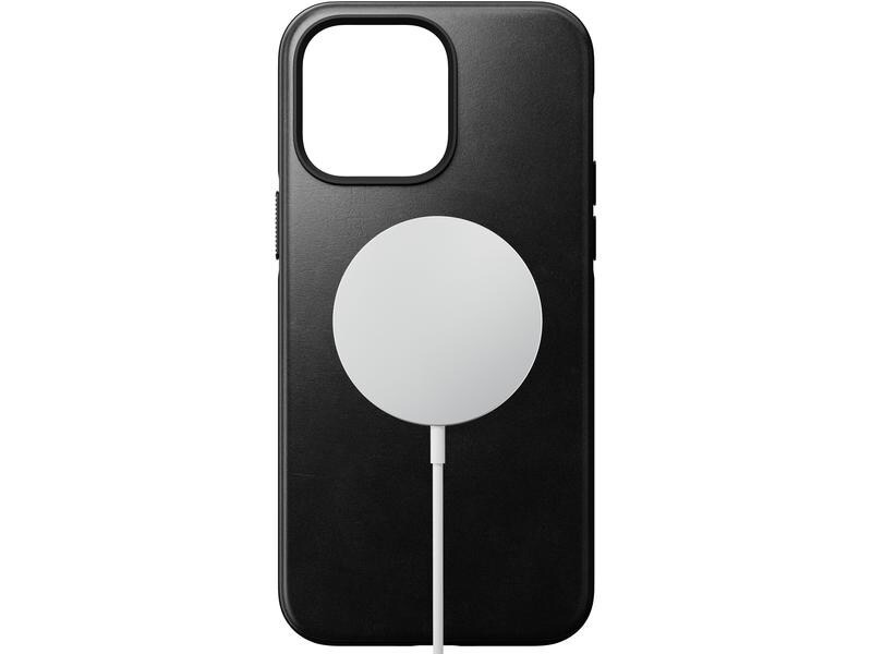Nomad Back Cover Modern Leather Horween iPhone 14 Pro Max Schwarz