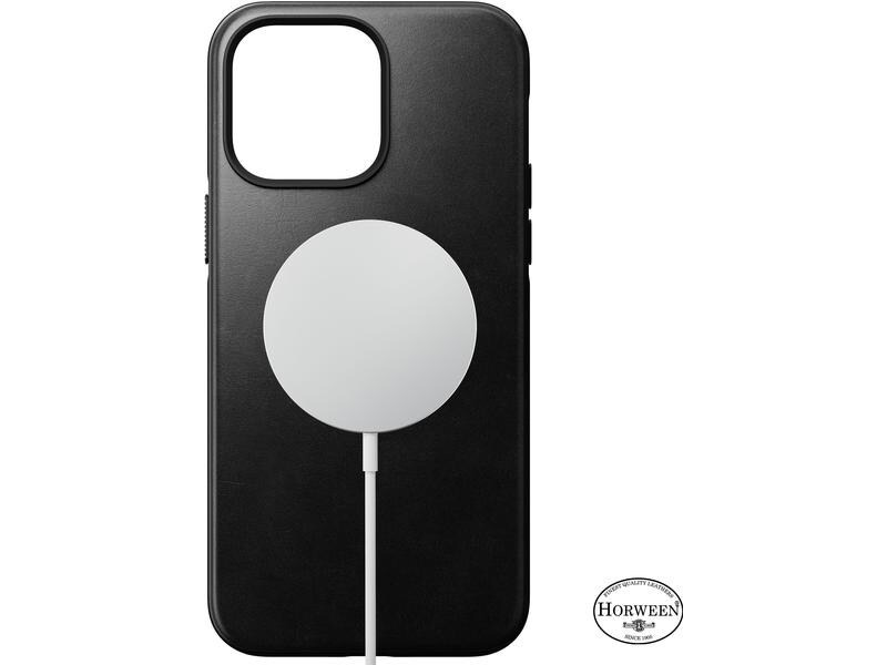 Nomad Back Cover Modern Leather Horween iPhone 14 Pro Max Schwarz