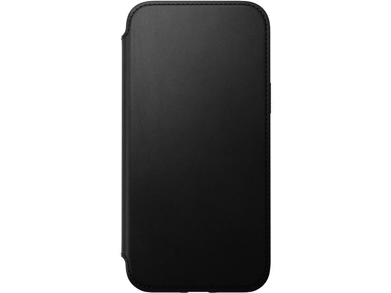 Nomad Book Cover Modern Leather Folio iPhone 14 Plus Schwarz