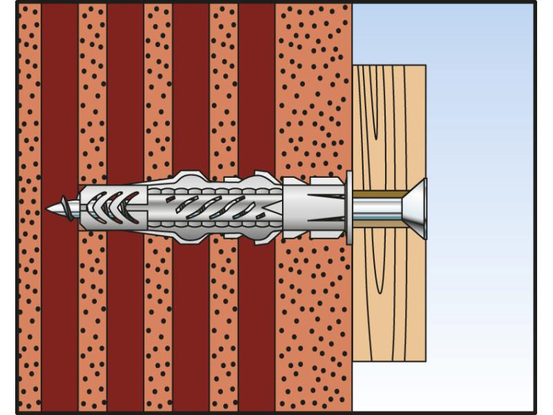 Fischer Universaldübel  UX 8 x 50 R S mit Rand, 5 Stück