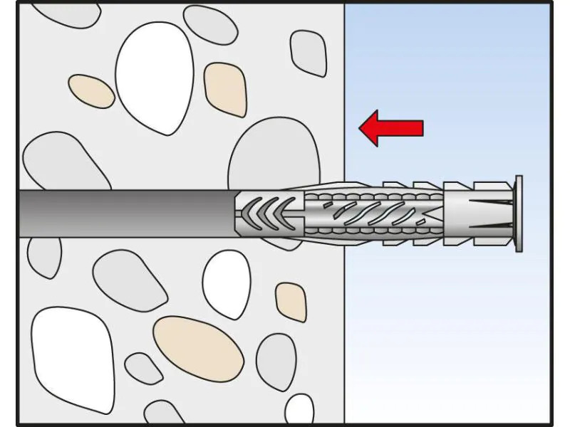 Fischer Universaldübel  UX 8 x 50 R S mit Rand, 5 Stück