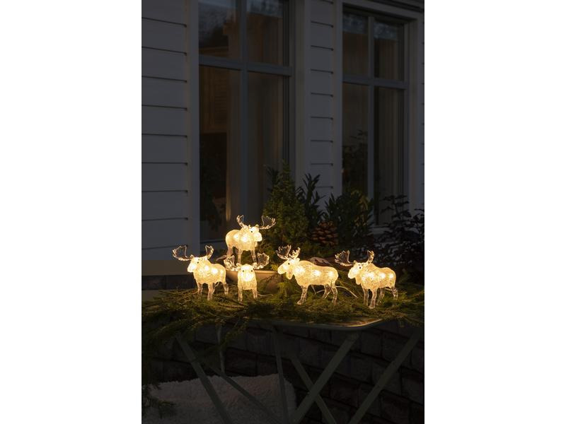 Konstsmide LED-Figur Acryl Elch, 5er Set