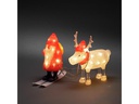 Konstsmide LED-Figur Acryl Santa mit Rentier, 40 LED