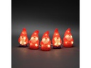 Konstsmide LED-Figur Acryl Santa, 14 cm, 5er Set