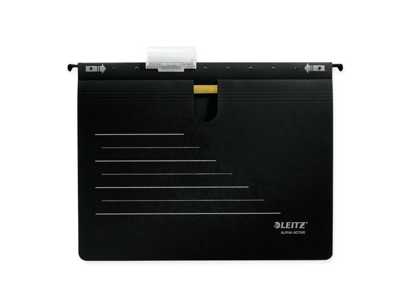 Leitz Hängeregister Alpha Active mit Heftmechanik Schwarz, 5 Stück