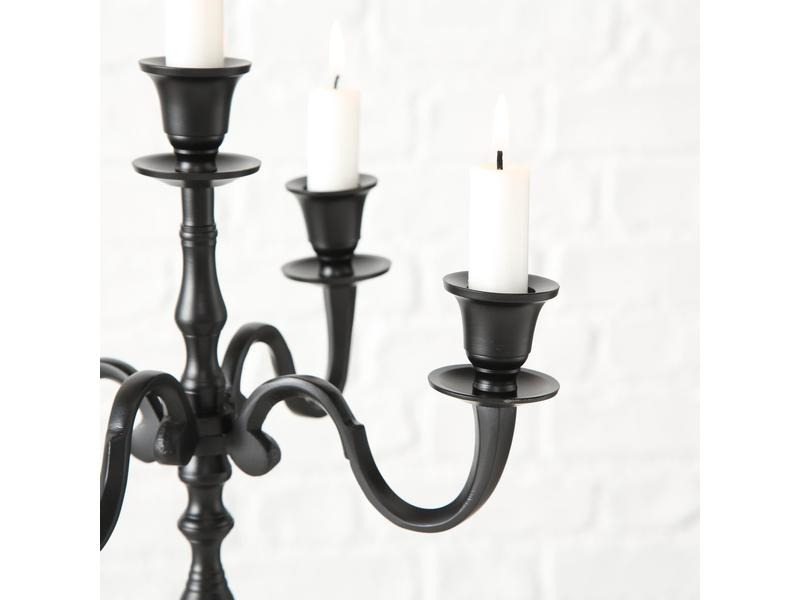 Boltze Kerzenständer Victoria 40 cm, Schwarz