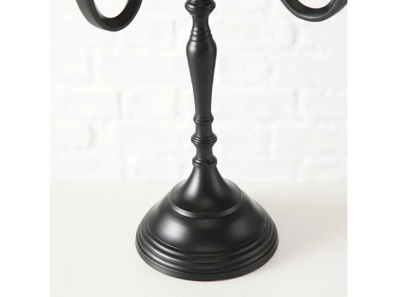Boltze Kerzenständer Victoria 40 cm, Schwarz